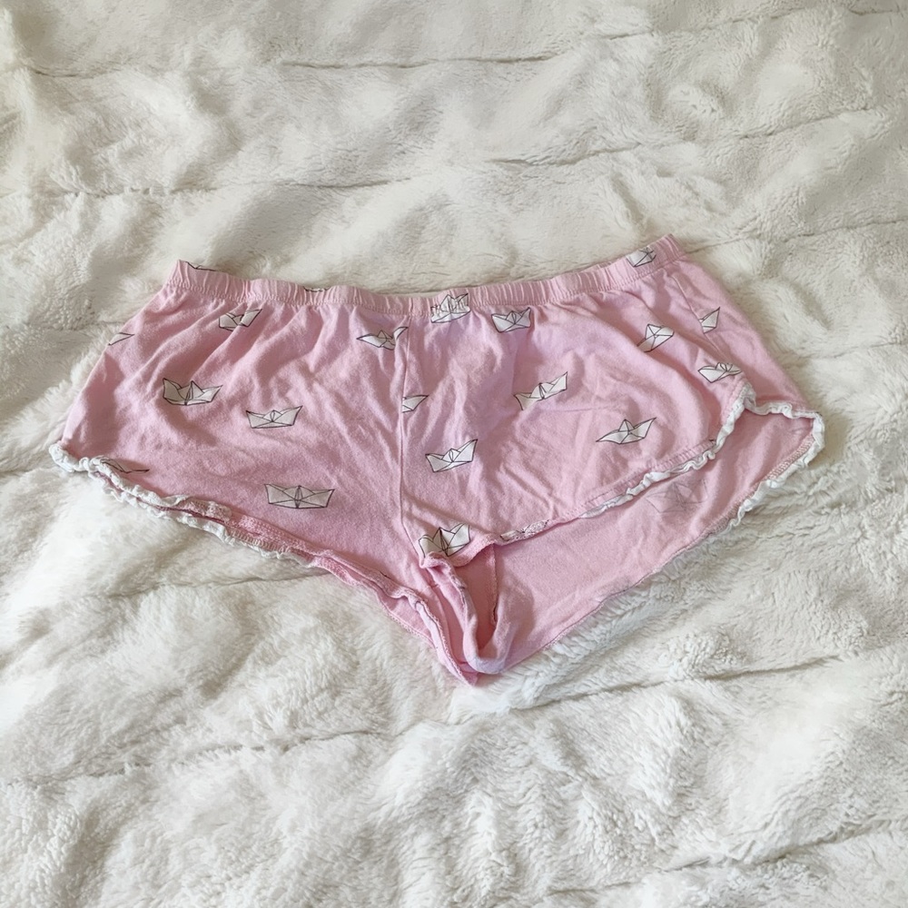 Light pink pajama shorts